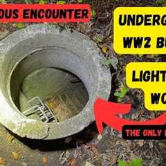 Underground WW2 bunker with lights WORKING and mysterious ENCOUNTER inside..