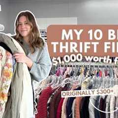 TOP 10 Thrift Store Finds Of The Year!!! | Thrift With Me | Goodwill Thrift Haul Try On