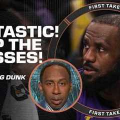 FANTASTIC! STOP THE PRESSES! 🙄 Stephen A. brushes off LeBron's big dunk in Lakers' loss | First..