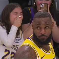 Young fan overcome by emotion by seeing LeBron James close up | NBA on ESPN