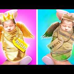 RICH MOM Vs BROKE MOM! *Cool Gadgets & Awesome Parenting Hacks* by BamBamBoom!