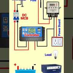 solar panel and DC wiring#electrical #automobile #electrician #electric #diy #wirecolor