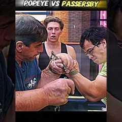 😱The World's Biggest Hands vs Passersby #armwrestling #sports #viral #trending