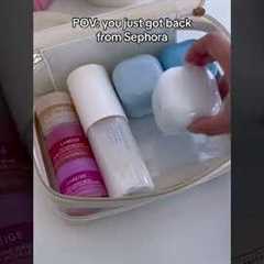 Organizing my skincare bag: ASMR