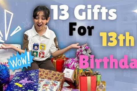 13 GIFTS for her 13th BIRTHDAY! | *Treasure hunt gift unboxing Challenge* #birthday #unboxing