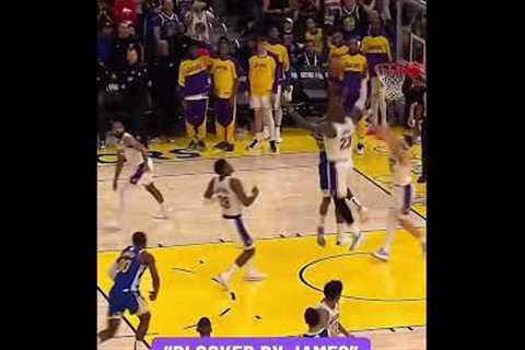 Crazy block by Lebron #basketball #nba #funny #dunk #sad #pov #fail #shorts