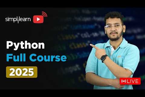 Python Full Course 2025 | Python Programming Tutorial For Beginners | Python Course | Simplilearn