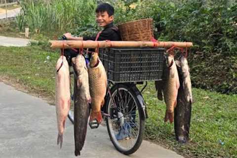 Bac's survival skills, a technique for fishing giant fish in a vast lake, enjoy outdoor barbecue.