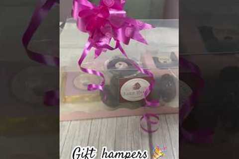 Juzz bite gift hampers🎉 #cake #hampers #customisedgifts #desserts #bakinglove #homebaker #brownie