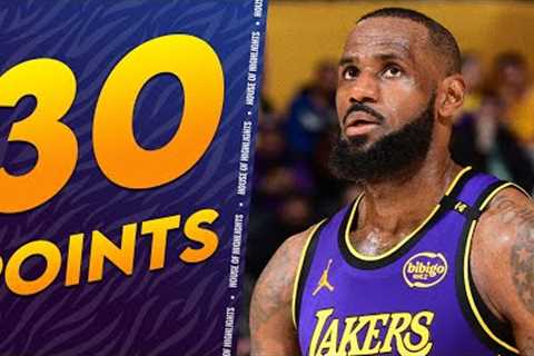 LeBron James passes MJ in 30 Point Games 🔥 Highlights vs Hawks