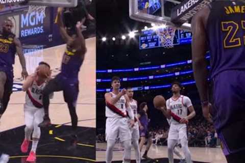 Deni Avdija got a tech for pointing at LeBron James after faking him 💀