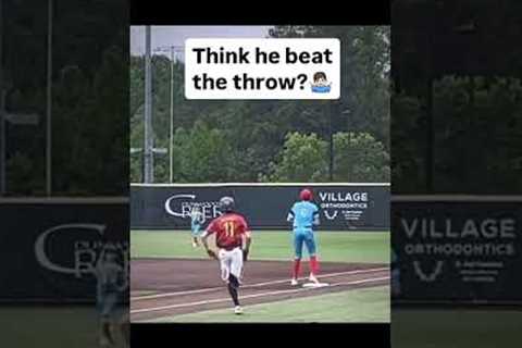 Did he beat the throw? ⚾️🔥 #justbaseball #baseball #shortsviral #mlb #homerun #infieldchatter