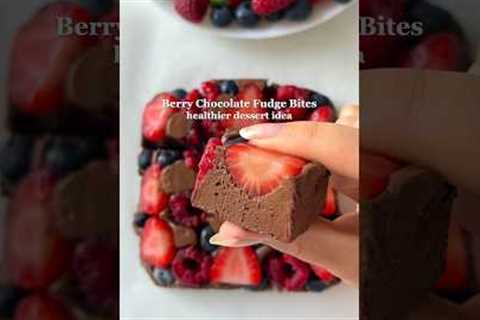 Healthier Dessert Idea: Chocolate Fudge Bites😍 #easyrecipes #healthydesserts #healthyrecipes