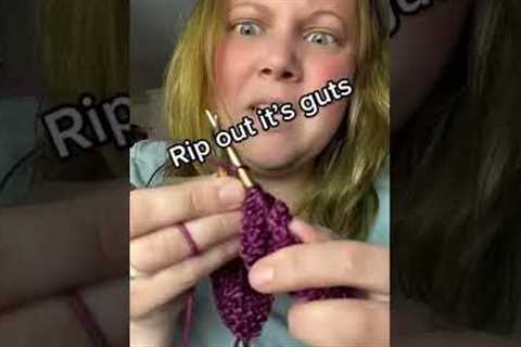 Knitting for beginners be like… 😈🤣 #knitting #beginners #funny