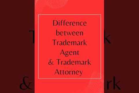 Difference between Trademark Attorney and Trademark Agent #trademarkattorney  #trademarkagent