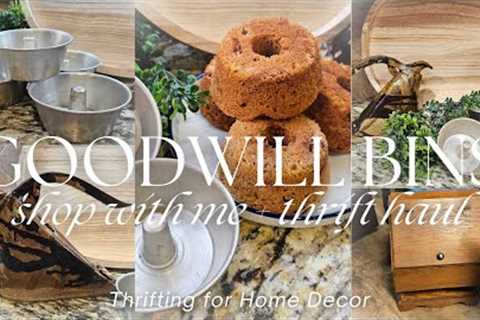THRIFT WITH ME AT GOODWILL BINS for HOME DECOR | Shop with Me + Thrift Haul | Goodwill Outlet Store
