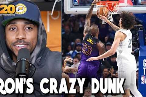 Jeff Teague REACTS to LeBron James INSANE dunk on Derrick Lively in Lakers-Mavs | 520 in the Morning