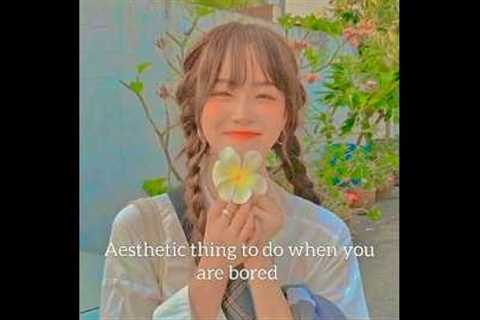 Aesthetic things to do when you are bored