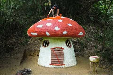 Build a Hobbit Mushroom House - Survival Skills with Just a Dagger, Part 2