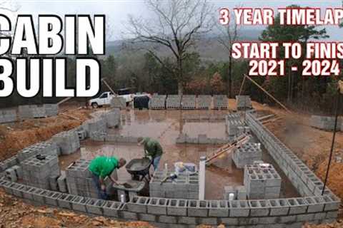 TIMELAPSE Cabin Build| Transform RAW LAND To A Beautiful HOME |Start To Finish 2024 Year In Review