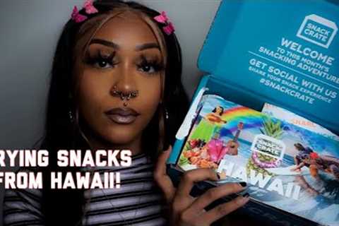 TRYING SNACKS FROM HAWAII! | SNACK CRATE SUBSCRIPTION BOX | BABY GLOW