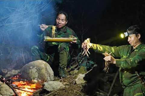 Harvesting Wild Pepper, Overnight by the Stream, Catch and Cook: River Survival | EP.423