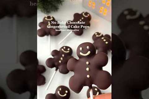Chocolate Gingerbread Cake Pops🤩🎄 #glutenfree #healthydessert #christmasrecipe