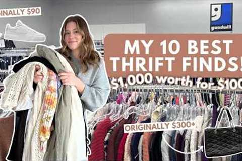 TOP 10 Thrift Store Finds Of The Year!!! | Thrift With Me | Goodwill Thrift Haul Try On
