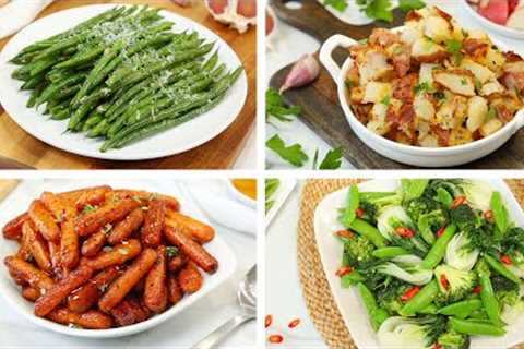 4 Healthy Side Dishes | Easy + Delicious Weeknight Dinner Recipes