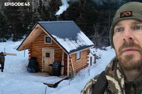Log Cabin Build on Off-Grid Homestead |EP45| Winter Storm Struggles