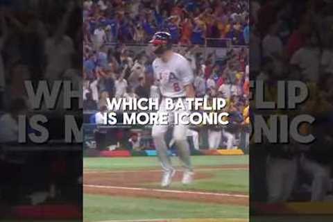 Which Batflip is More Iconic #shorts #baseball #homerun #athlete #sports #mlb