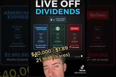 Living Off Dividends - $40,000 per year!! #dividendinvesting