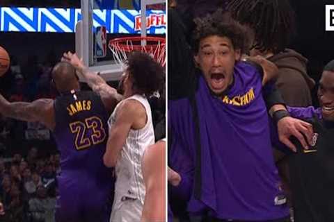 LeBron James Throws Down RIDICULOUS Dunk of the Year Candidate With the Left Hand