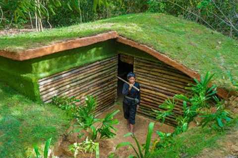 Build The Most Beautiful Underground House Villa by Ancient Skills