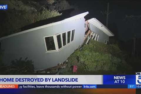 Palisades home destroyed by mudslide