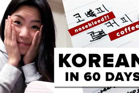 I Tried To Learn Korean In 60 Days