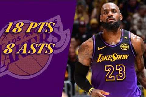 LeBron James 18 pts 8 asts vs Spurs 24/25 season