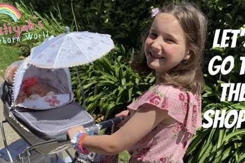 *FIRST TIME REBORN SHOPPING with my NEW DELUX REBORN PRAM*