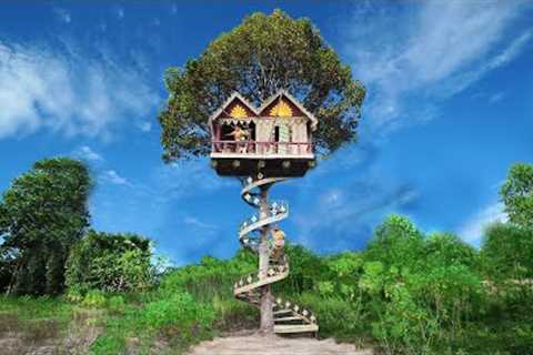 Survival Girl Living Alone 100 Days Building A Modern Luxury Treehouse Billionaire Dream to Live