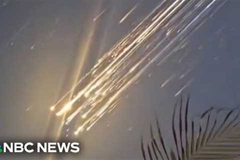 Videos on social media show Starship debris streaming across the sky