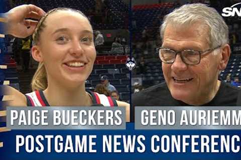 Paige Bueckers and Geno Auriemma react to Bueckers' 2,000th career point at UConn | SNY