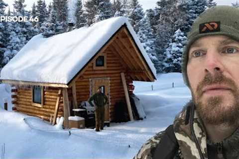 Log Cabin Build on Off-Grid Homestead |EP46| STORMS, Roof Install on Woodshed