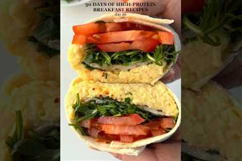 High-protein Breakfast Burrito😋 #highprotein #healthyrecipes #breakfastideas
