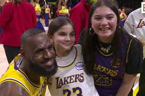 LeBron James Takes Photo With Young Fan Who Cried Seeing Him Up Close