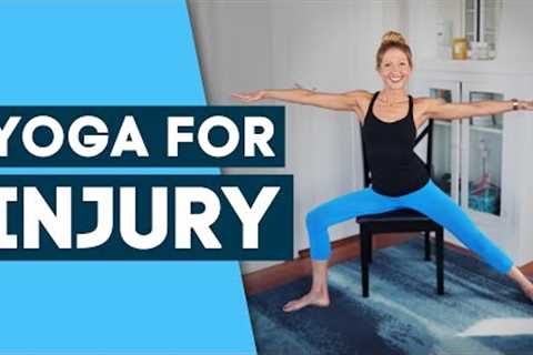 30-Minute Yoga for Injury (Chair Yoga). All Levels Non Impact Yoga Flow