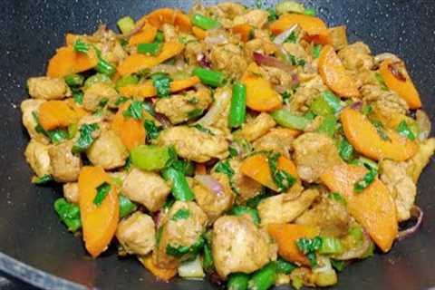 MOST DELICIOUS CHICKEN AND VEGETABLE SAUTE! SUPER EASY, QUICK AND SIMPLE RECIPE!
