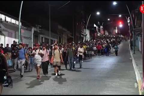 Thousands of migrants began walking from southern Mexico to US border despite Trump’s threats