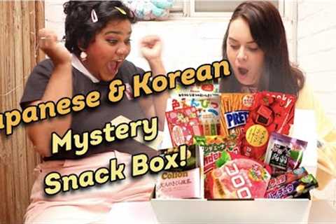 Korean + Japanese Mystery Snack Box Unboxing Mukbang 2020 || Kawaii Bites