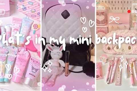what's in my mini backpack? ♡ | cute stationery, essentials, hair accessories, and more! ౨ৎ ⋆｡