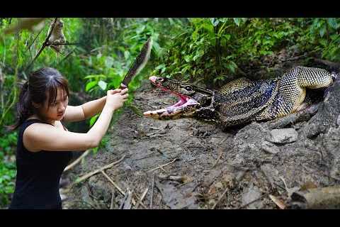 Build Shelter, Confront Wild Animals and Dangers/ 7 Days Bushcraft &amp; Survival